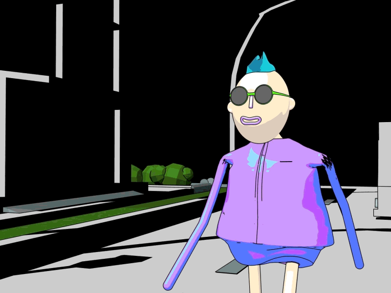 Dance/Walk cycle 3d animation arnold maya toon