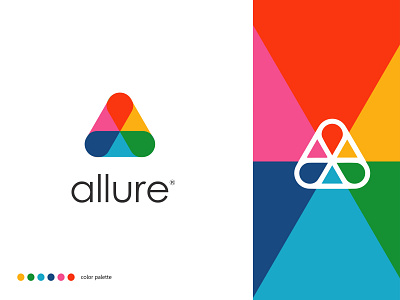 allure branding logo american bangladesh branding design illustration logo logo design