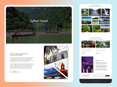 Travel Agency Landing Page Concept american bangladesh branding travel website web design