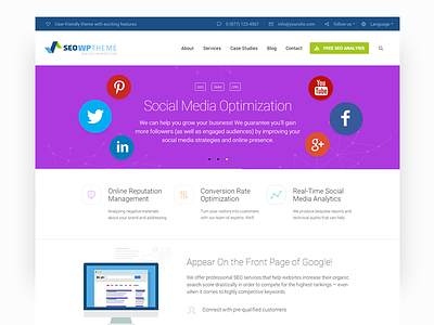 SEO WP — Social Media and Digital Marketing Agency agency clean design digital fast marketing optimized seo social media theme user friendly wordpress