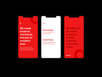 Papaia contact form design design app fjord mobile quotes red studio typography ui ux visual design