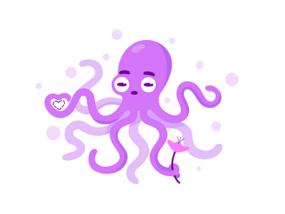 Purple Octopus illustration octopus vector