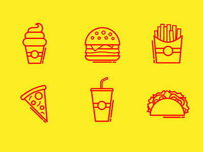 icons fastfood icon illustration vector