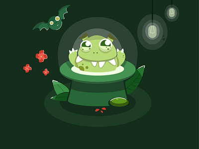 Monster illustration light monster vector