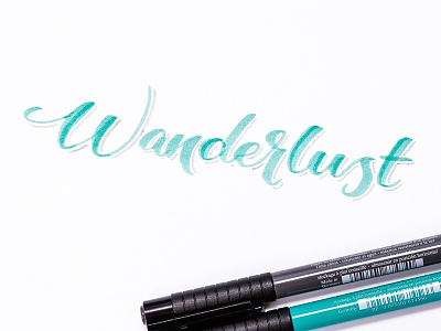 Wanderlust brush lettering handletter handlettering handwriting typography