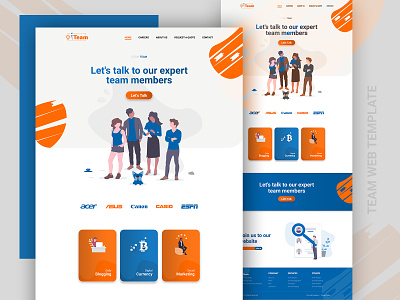 Support Team Web Homepage Design