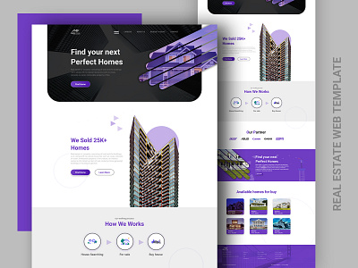 🏠 Real Estate Web Template Design apartment booking cards filter flat homepage hotel house interior landing page design property psd template real estate renting ui ui ux ui ux design ux web design website design