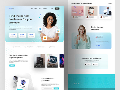 Find Freelancers Web Design clean design company website templates design design farm landing page find job seeker freelancer landing page freelancer website homepage it farm website landing page design minimal products website saas product ui uiux design ux design web design website design