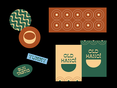 Visual exploration for a Vietnamese restaurant brand brand identity branding exploration food pattern restaurant typography
