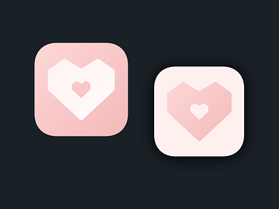 App for moms to be 💗 app app icon geometric heart icon ios iphone logo mark maternity pink pregnant