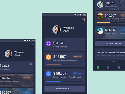 Mobile banking - Dashboard