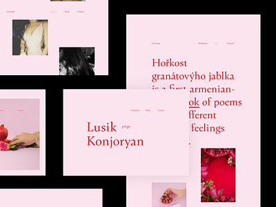 Lusikkonjoryan.com book branding business card editorial identity landing page layout personal website poems portfolio writer