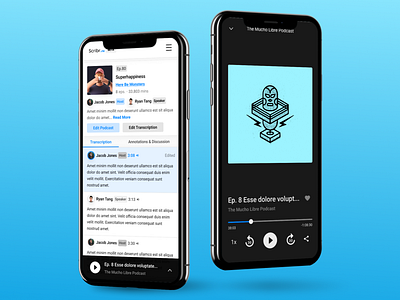 Podcast Player & Transcription for Scribr