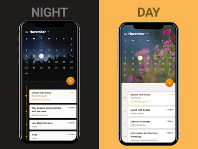 Day / Night Calendar App