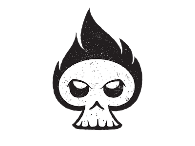 Ace of (Flaming) Spades Skull death flames illustration logo skull skull logo spades vector