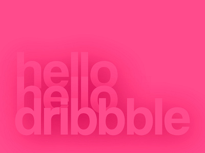 My Hello Dribbble coolvetica hello dribbble pink