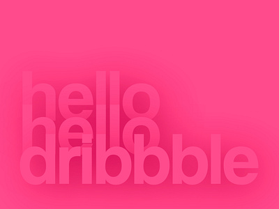 My Hello Dribbble