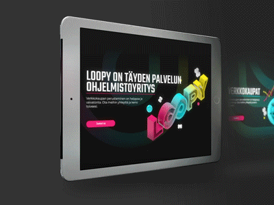 Loopy Website Hero Prototype 3d animated gif animation branding design illustration ui ux web website