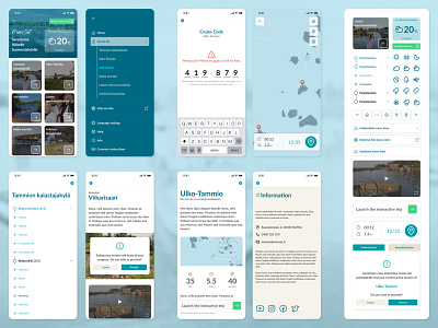 Interactive Cruise Application app application cruise finland map sea ui ux water