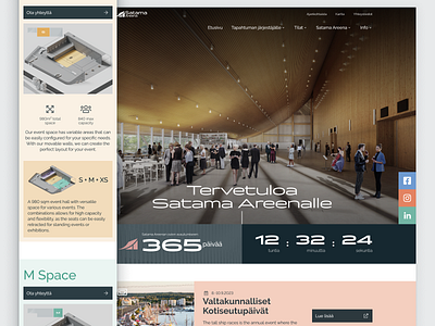 Satama Areena Website branding design graphic design ui ux web