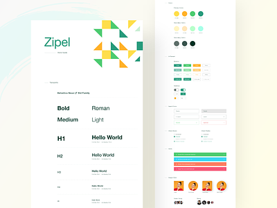 Zipel-UI Style Guideline branding branding guidelines colour creative design inspiration guideline guidelines interface mi minimal minimalism minimalist typogaphy ui ui style ui style guide ui ux uidesign