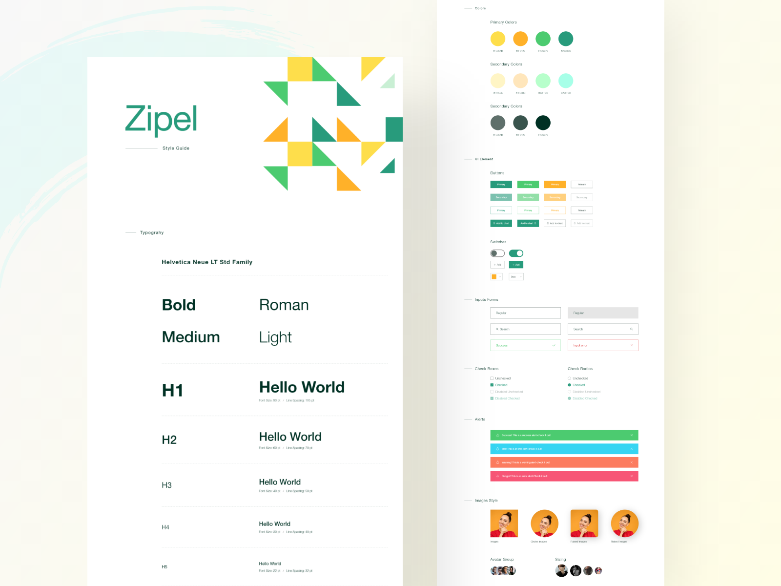 Zipel-UI Style Guideline by Forhadul Alam Minar on Dribbble