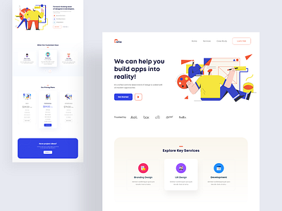 Olio – Digital Agency Landing Pages abstract agency agency landing page art bold bold color colorful creative design digital illustrations landingpage minimal typogaphy ui uidesign