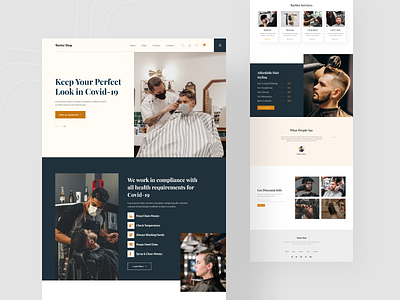 Barber Shop Landing Pages barber shop barbershop design inspiration ecommerce landing design landing page landingpage minimal minimalist typogaphy ui uidesign