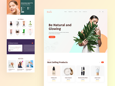 Beauty & Cosmetics landing pages exploration