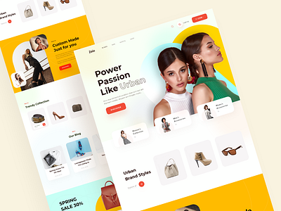 Zeio-Landing Pages Exploration colorful creative design inspiration ecommerce ecommerce design fashion landing page landingpage minimal minimalist typogaphy ui ui design