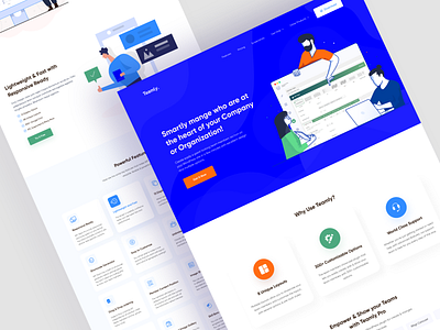 Teamly- SaaS Landing Pages branding colorful design design inspiration landing pages minimal minimalist typogaphy ui uidesign