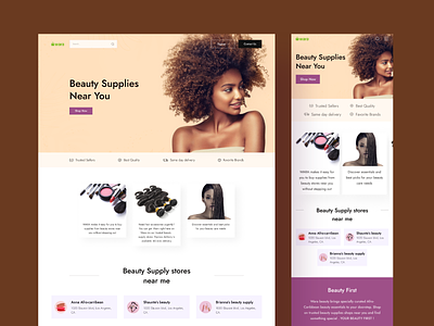 WARA - Home pags with responsive beauty design inspiration ecommerce landing page minimal responsive shop typogaphy ui uidesign