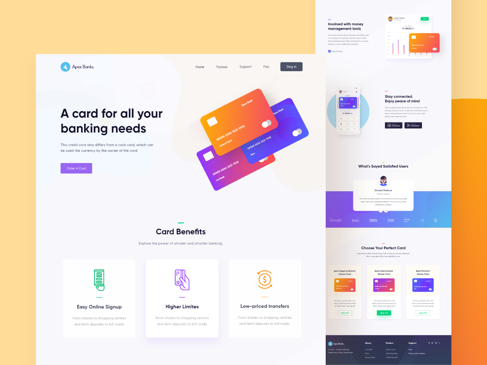 Apex Credit Card Landingpage By Forhadul Alam Minar On Dribbble