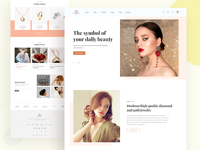 Dosbron- Jewelry e-commerch Shopify themes commerce design inspiration fashion jewellery jewelry landingpage minimal minimalist shopify slideshow typogaphy ui uidesign