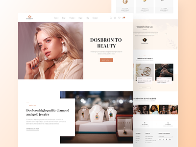 Dosbron- Jewelry e-commerce Shopify Themes creative design inspiration ecommerce fashion jewelry minimal minimalist shopify slideshow typogaphy uidesign