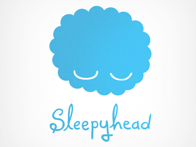 Sleepyhead Logo cloud cute dreamy hand drawn logo