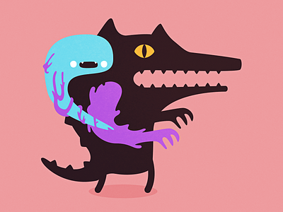 Demon Crocodile character design corruption crocodile demon fangs goo illustration spirit