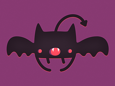 Simple Bat bat character design fangs fly illustration wings