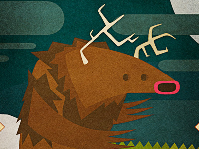 Lands - Boneater antler beast character design illustrator monster moon