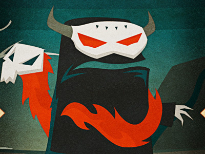 Lands - Devil Spirit & Jinx character design devil fedora horns illustration illustrator monster skull snake spirit