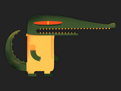 Crocodile character design illustration vector crocodile