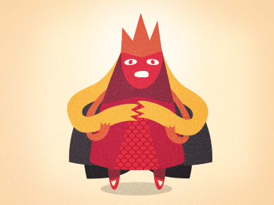 Hideous Snake Queen character design queen princess illustration snake hair crown ladybug blonde vector