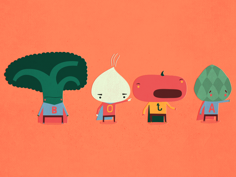 Vegetables character design illustration vector superheroes vegetables broccoli onion tomato artichoke