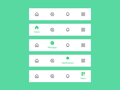 Iconography bottom navigation components icons navigation