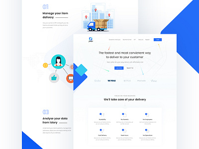 Landing Page for Product Delivery Company