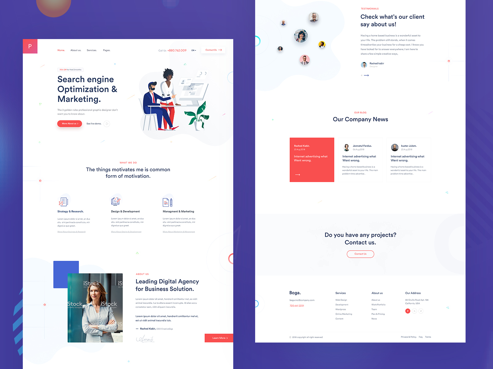 Creative Agency Landing Page. by Rashedul Kabir on Dribbble