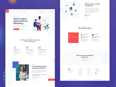 Creative Agency Landing Page. agency business coporate creative illustration landing landing page marketing minimal modern startup trend