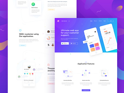 Application Landing Page. by Rashed Kabir on Dribbble