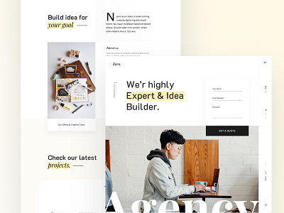 Minimal Agency Portfolio agency business corporate creative design flat landing page minimal portfolio startup trend ui