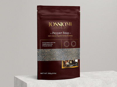 Pouch Packaging design (Jossiomi West African Nutritious Food)